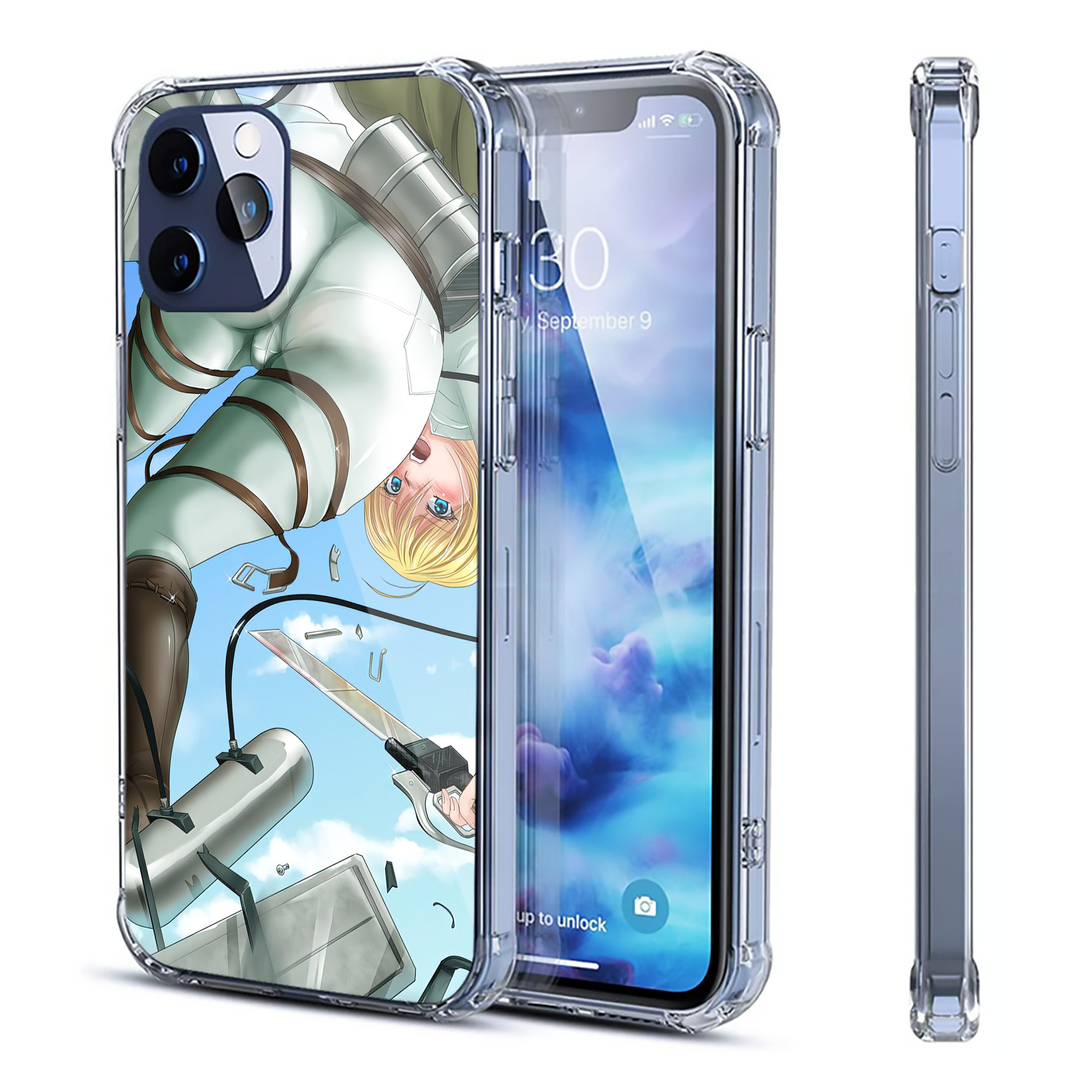 （画像用） 進撃の巨人 Attack on Titan 【iPhone 12シリーズ対応】透明スマホケース（クリアソフトケース）